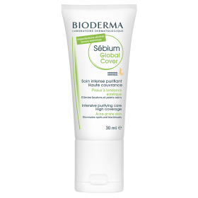 BIODERMA SEBIUM GLOBAL COVER KOLORYZUJĄCY KREM PRZECIWTRĄDZIKOWY Z KOREKTOREM 30 ml